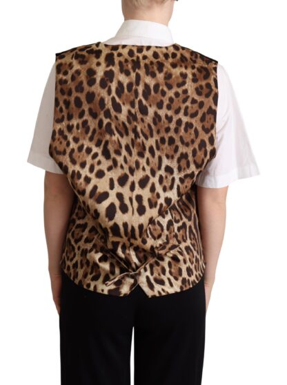 Dolce & Gabbana - Elegant Sleeveless Black Leopard Print Vest