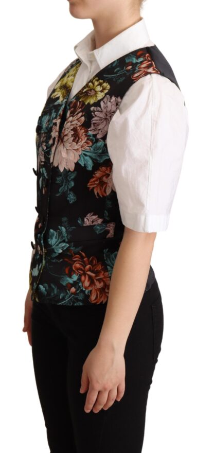 Dolce & Gabbana - Exquisite Floral Jacquard Waistcoat