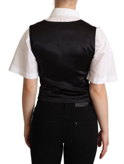 Dolce & Gabbana - Elegant Silk Blend Black Waistcoat