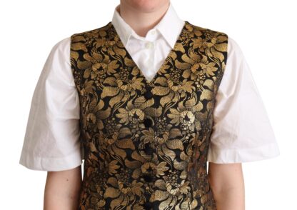 Dolce & Gabbana - Elegant Black Jacquard Waistcoat