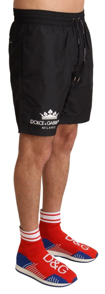 Dolce & Gabbana - Elegant Crown Motive Swim Trunks