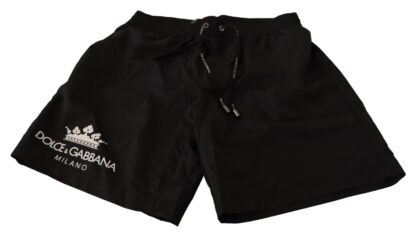 Dolce & Gabbana - Elegant Crown Motive Swim Trunks