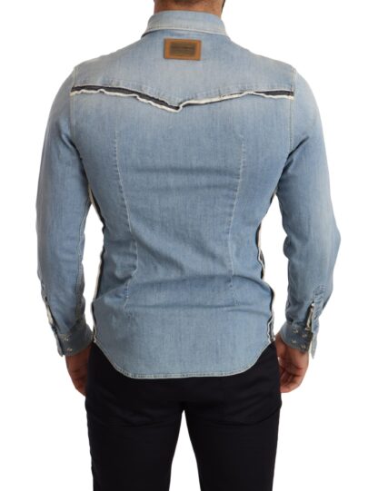 Dolce & Gabbana - Elegant Blue Denim Slim Fit Shirt