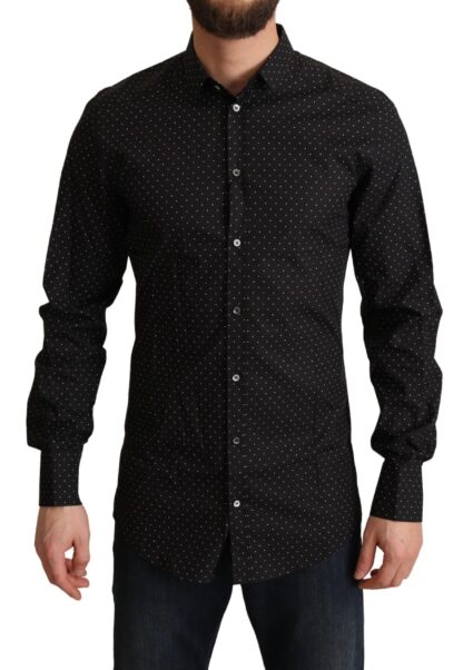 Dolce & Gabbana - Elegant Slim Fit Black Cotton Dress Shirt