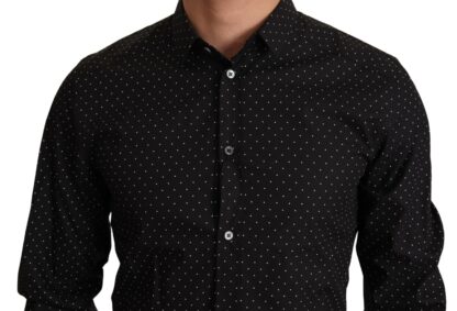 Dolce & Gabbana - Elegant Slim Fit Black Cotton Dress Shirt