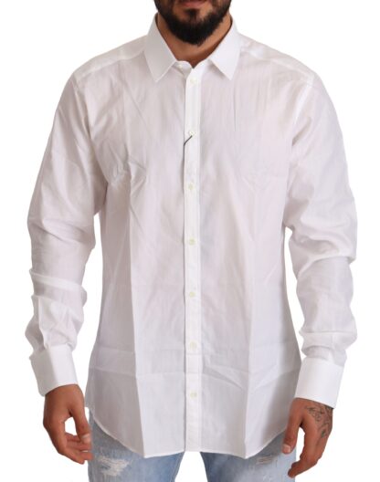 Dolce & Gabbana - Elegant White Martini Fit Shirt