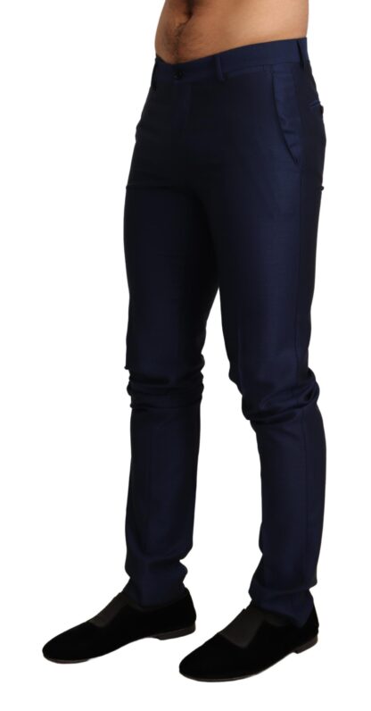 Dolce & Gabbana - Elegant Navy Slim Fit Men's Wool Trousers