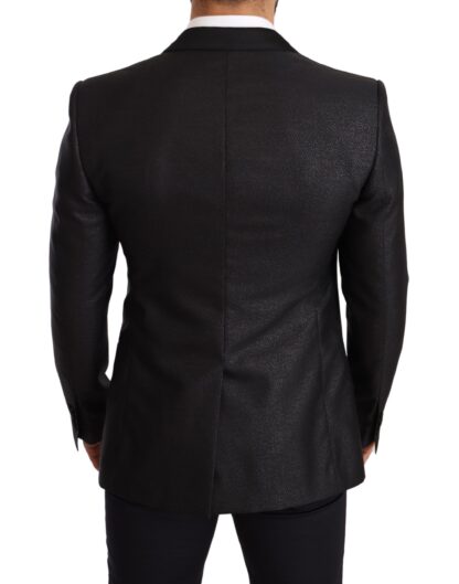 Dolce & Gabbana - Elegant Black Metallic Slim Fit Blazer Jacket