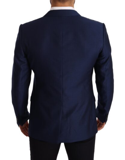 Dolce & Gabbana - Elegant Blue Virgin Wool Martini Blazer