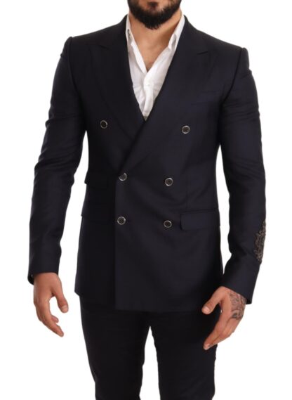 Dolce & Gabbana - Elegant Navy Cashmere Silk Blend Blazer