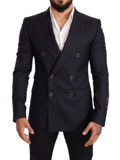 Dolce & Gabbana - Elegant Navy Cashmere Silk Blend Blazer