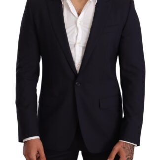 Dolce & Gabbana - Elegant Blue Virgin Wool Martini Blazer