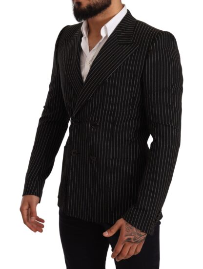 Dolce & Gabbana - Elegant Striped Wool Blazer with Silk Lining