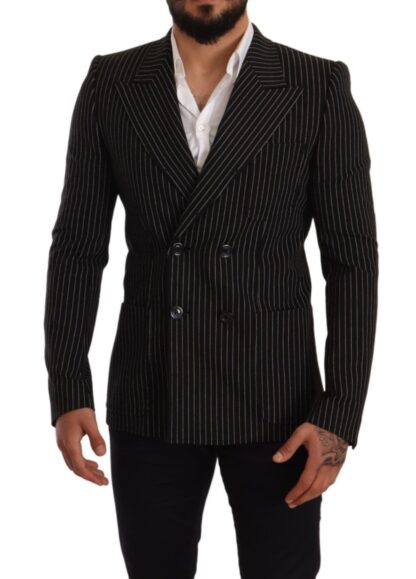 Dolce & Gabbana - Elegant Striped Wool Blazer with Silk Lining