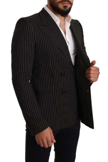 Dolce & Gabbana - Elegant Striped Wool Blazer with Silk Lining