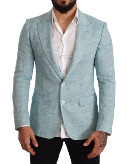 Dolce & Gabbana - Elegant Light Blue Linen Blazer