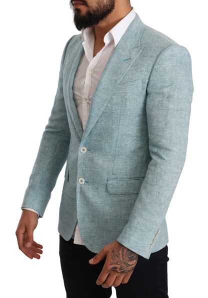 Dolce & Gabbana - Elegant Light Blue Linen Blazer