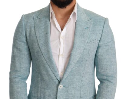 Dolce & Gabbana - Elegant Light Blue Linen Blazer