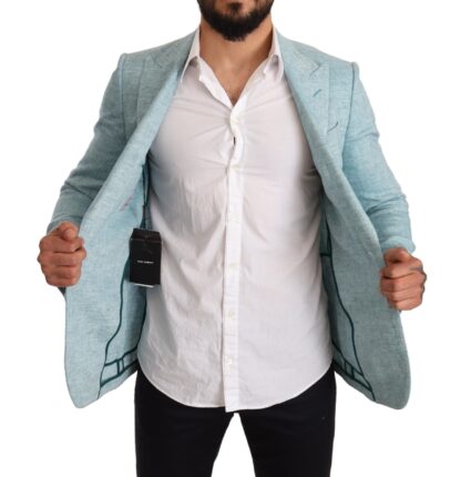 Dolce & Gabbana - Elegant Light Blue Linen Blazer