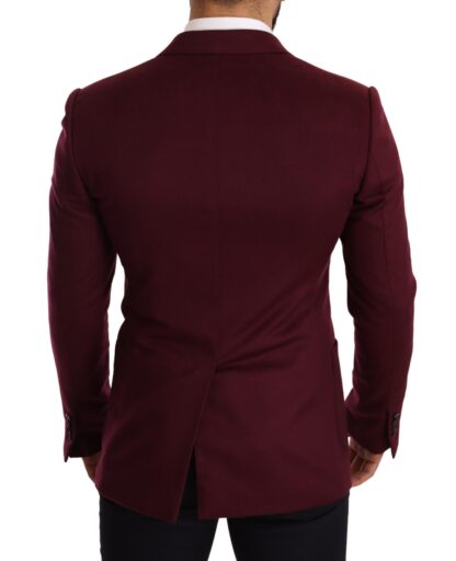 Dolce & Gabbana - Elegant Maroon Bordeaux Cashmere Blazer