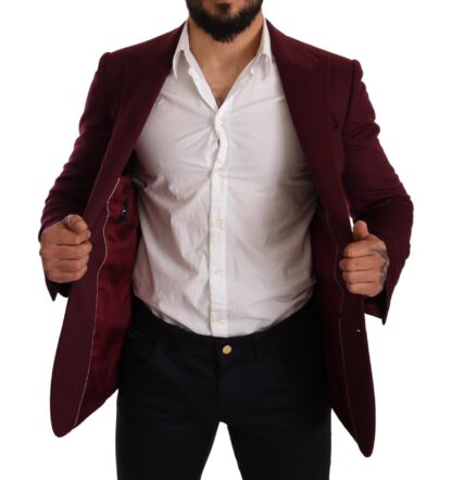 Dolce & Gabbana - Elegant Maroon Bordeaux Cashmere Blazer