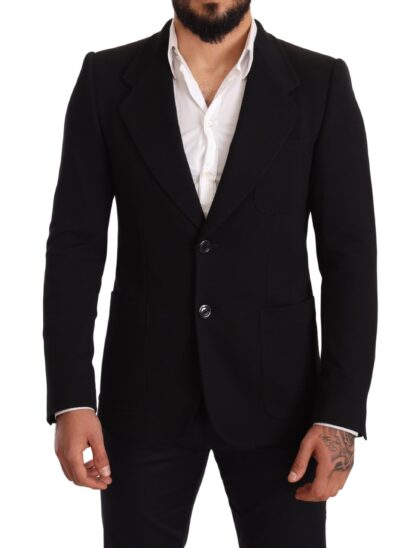 Dolce & Gabbana - Elegant Slim Fit Black Cotton Blazer