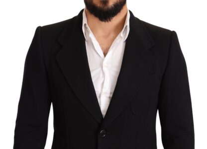 Dolce & Gabbana - Elegant Slim Fit Black Cotton Blazer