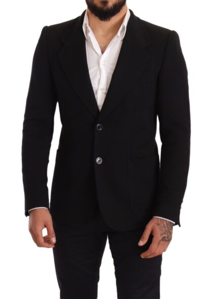 Dolce & Gabbana - Elegant Slim Fit Black Cotton Blazer