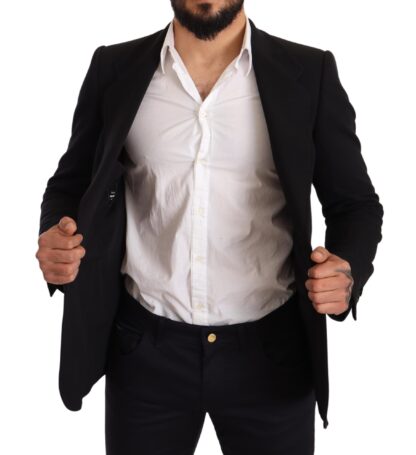 Dolce & Gabbana - Elegant Slim Fit Black Cotton Blazer