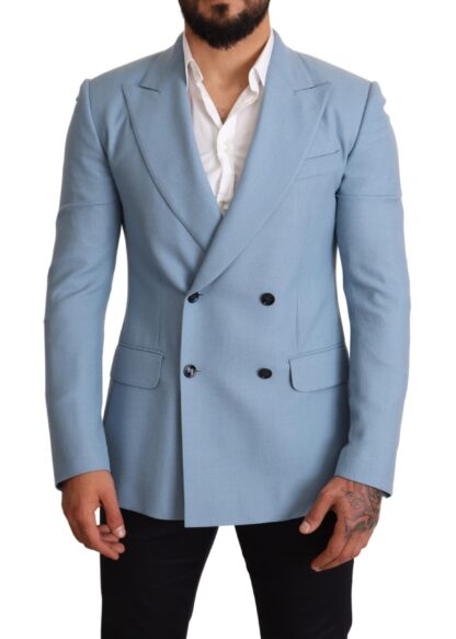 Dolce & Gabbana - Elegant Blue Cashmere-Silk Men's Blazer