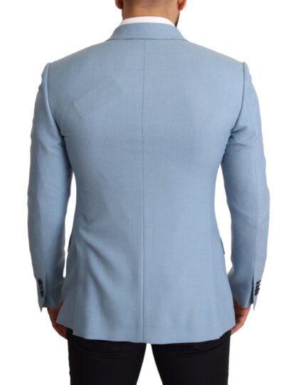 Dolce & Gabbana - Elegant Blue Cashmere-Silk Men's Blazer