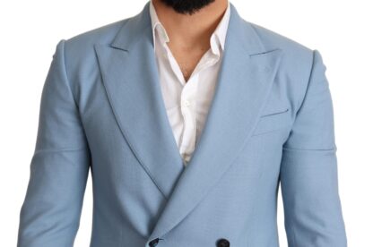 Dolce & Gabbana - Elegant Blue Cashmere-Silk Men's Blazer