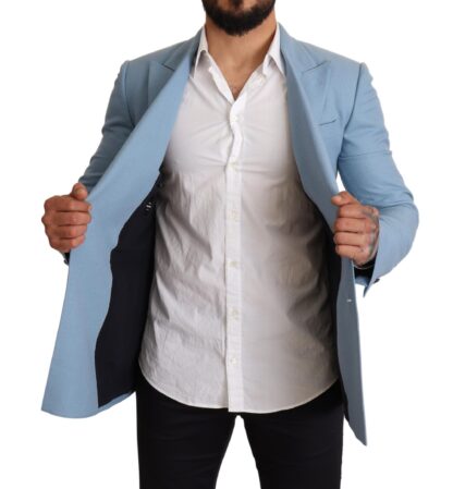 Dolce & Gabbana - Elegant Blue Cashmere-Silk Men's Blazer