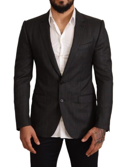 Dolce & Gabbana - Elegant Gray Check Martini Blazer