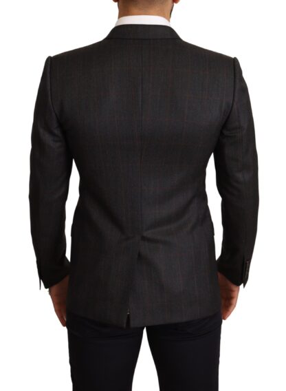 Dolce & Gabbana - Elegant Gray Check Martini Blazer