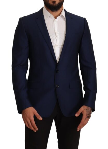 Dolce & Gabbana - Navy Blue Virgin Wool Martini Blazer