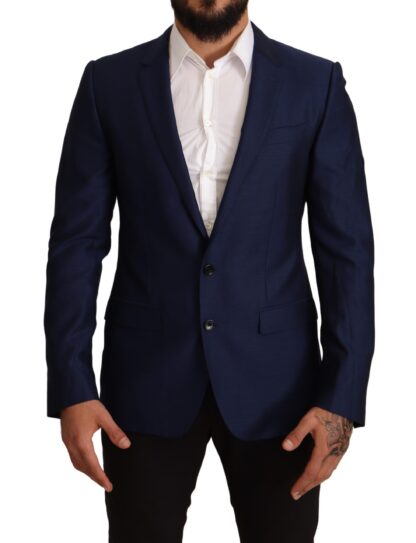 Dolce & Gabbana - Navy Blue Virgin Wool Martini Blazer