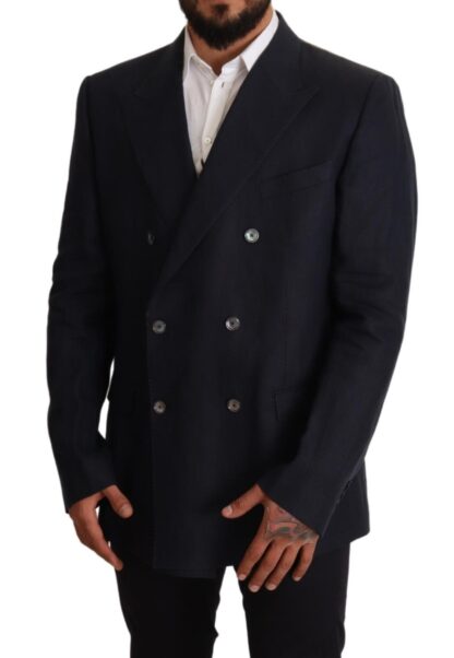 Dolce & Gabbana - Elegant Dark Blue Double-Breasted Blazer