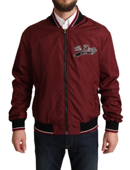 Dolce & Gabbana - Elegant Dark Red Bomber Jacket