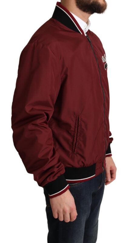 Dolce & Gabbana - Elegant Dark Red Bomber Jacket