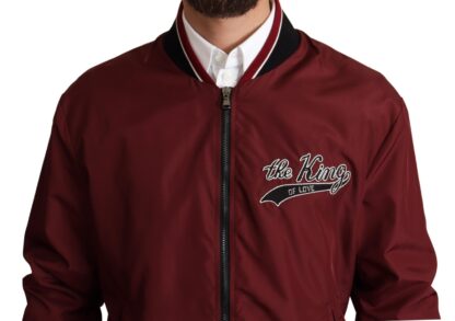 Dolce & Gabbana - Elegant Dark Red Bomber Jacket