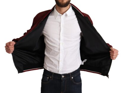 Dolce & Gabbana - Elegant Dark Red Bomber Jacket