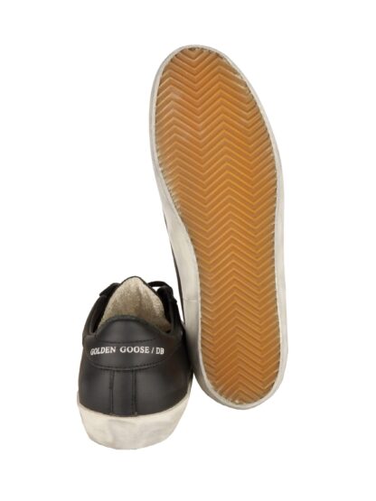 Golden Goose - Sleek Black Leather Sneakers with Rubber Sole