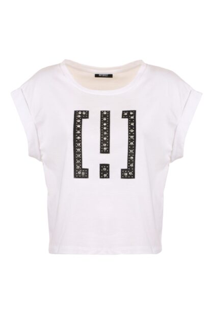 Imperfect - White Cotton Women T-Shirt