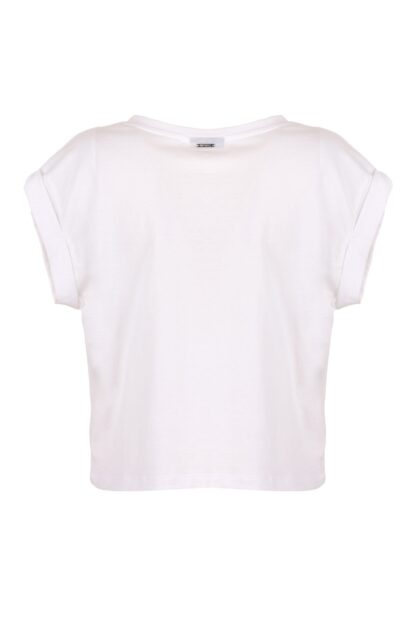 Imperfect - White Cotton Women T-Shirt