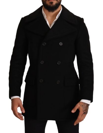 Dolce & Gabbana - Elegant Black Double Breasted Wool Jacket