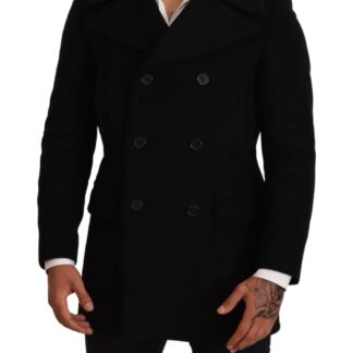 Dolce & Gabbana - Elegant Double Breasted Wool-Blend Pea Coat