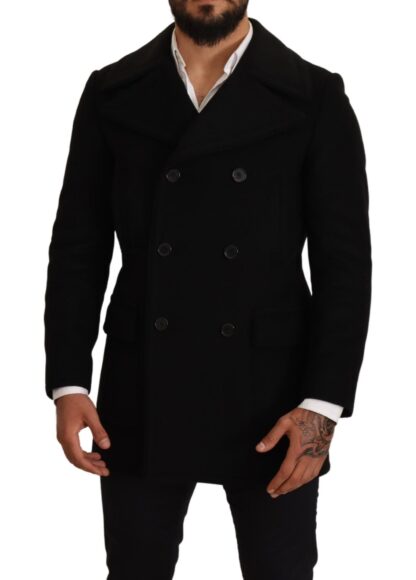 Dolce & Gabbana - Elegant Black Double Breasted Wool Jacket