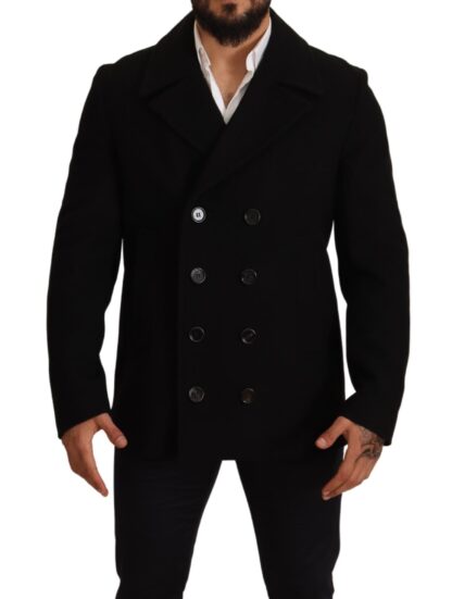 Dolce & Gabbana - Elegant Double Breasted Wool-Blend Pea Coat