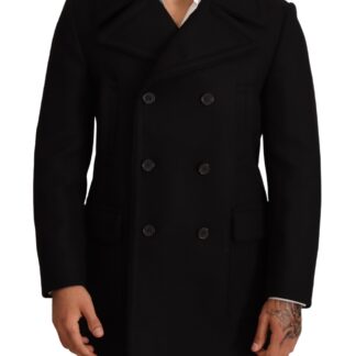 Dolce & Gabbana - Elegant Double-Breasted Black Coat